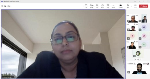 Screenshot from the Leadership Companion Series Ep-2 online session